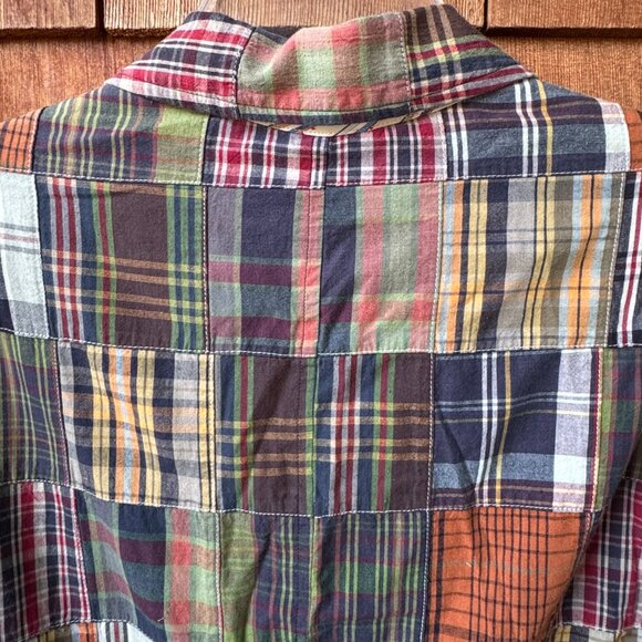 Vintage Robert Graham Madras Patchwork Cotton Front Button Blazer - Unisex Large - Picture 11 of 11